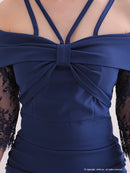 Andy/AN-OK2735/ワンピース/ミニドレス/タイトワンピース/レース/ワンカラー/オフショルダー/袖あり