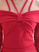 Andy/AN-OK2735/ワンピース/ミニドレス/タイトワンピース/レース/ワンカラー/オフショルダー/袖あり