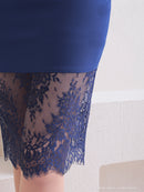 Andy/AN-OK2735/ワンピース/ミニドレス/タイトワンピース/レース/ワンカラー/オフショルダー/袖あり