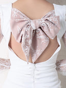 Andy/AN-OK2753/ワンピース/ミニドレス/レース/バックリボン/袖あり