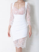 Andy/AN-OK2753/ワンピース/ミニドレス/レース/バックリボン/袖あり