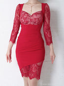 Andy/AN-OK2753/ワンピース/ミニドレス/レース/バックリボン/袖あり