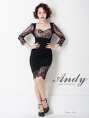 Andy/AN-OK2753/ワンピース/ミニドレス/レース/バックリボン/袖あり
