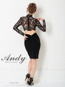 Andy/AN-OK2770/ワンピース/ミニドレス/キャバドレス/タイト/カットアウト/ウエストカット/長袖/袖あり/ハイネック
