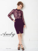 Andy/AN-OK2770/ワンピース/ミニドレス/キャバドレス/タイト/カットアウト/ウエストカット/長袖/袖あり/ハイネック