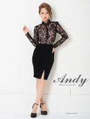 Andy/AN-OK2770/ワンピース/ミニドレス/キャバドレス/タイト/カットアウト/ウエストカット/長袖/袖あり/ハイネック