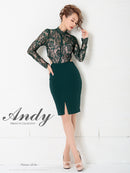 Andy/AN-OK2770/ワンピース/ミニドレス/キャバドレス/タイト/カットアウト/ウエストカット/長袖/袖あり/ハイネック