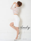 Andy/AN-OK2770/ワンピース/ミニドレス/キャバドレス/タイト/カットアウト/ウエストカット/長袖/袖あり/ハイネック