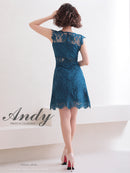 Andy/AN-OK2781/ワンピース/ミニドレス/タイトワンピース/総レース/ワンカラー