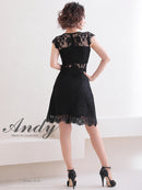Andy/AN-OK2781/ワンピース/ミニドレス/タイトワンピース/総レース/ワンカラー