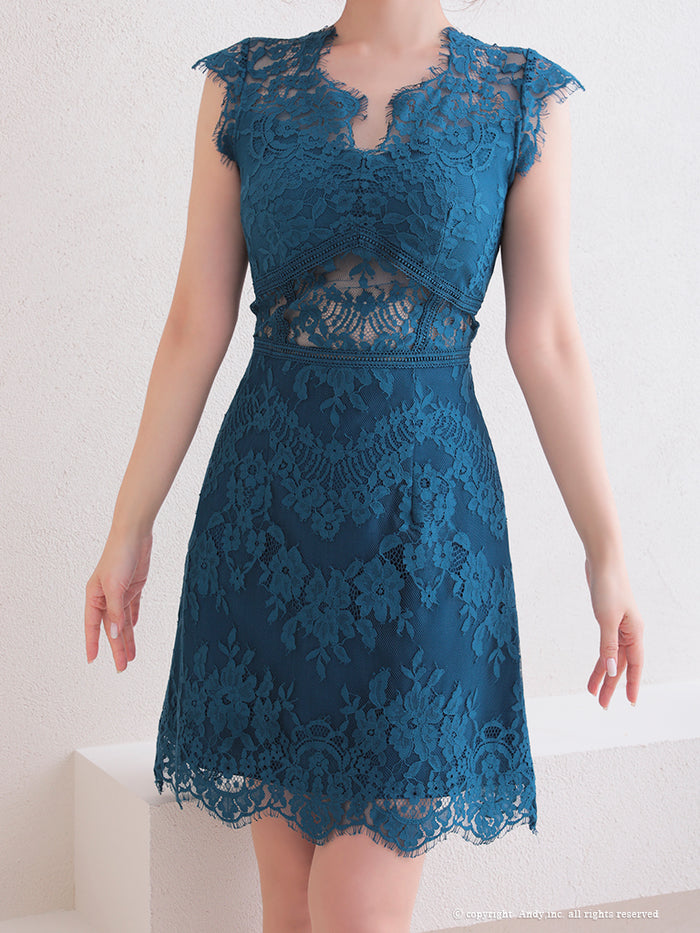 R_cya♡！　おまとめAndy ワンピース　Sサイズ2枚 Angel R/エンジェルアール】袖あり シースルー Vカット 刺繍レース
