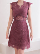 Andy/AN-OK2781/ワンピース/ミニドレス/タイトワンピース/総レース/ワンカラー