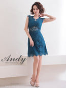 Andy/AN-OK2781/ワンピース/ミニドレス/タイトワンピース/総レース/ワンカラー