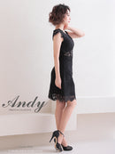 Andy/AN-OK2781/ワンピース/ミニドレス/タイトワンピース/総レース/ワンカラー