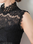 Andy/AN-OK2784/ワンピース/ミニドレス/キャバドレス/ノースリーブ/チェック柄/切替ワンピース/ハイネック