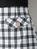 Andy/AN-OK2784/ワンピース/ミニドレス/キャバドレス/ノースリーブ/チェック柄/切替ワンピース/ハイネック