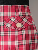 Andy/AN-OK2784/ワンピース/ミニドレス/キャバドレス/ノースリーブ/チェック柄/切替ワンピース/ハイネック