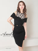 Andy/AN-OK2792/ワンピース/ミニドレス/タイトワンピース/オフショルダー/チュール/レース/ドット柄
