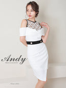 Andy/AN-OK2792/ワンピース/ミニドレス/タイトワンピース/オフショルダー/チュール/レース/ドット柄