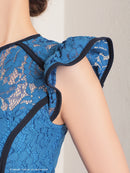 Andy/AN-OK2795/ワンピース/ミニドレス/バイカラー/キャバドレス/Aライン/総レース