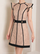 Andy/AN-OK2795/ワンピース/ミニドレス/バイカラー/キャバドレス/Aライン/総レース