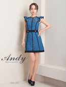Andy/AN-OK2795/ワンピース/ミニドレス/バイカラー/キャバドレス/Aライン/総レース