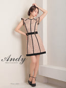Andy/AN-OK2795/ワンピース/ミニドレス/バイカラー/キャバドレス/Aライン/総レース