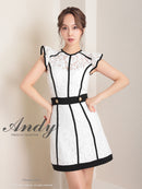 Andy/AN-OK2795/ワンピース/ミニドレス/バイカラー/キャバドレス/Aライン/総レース