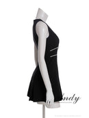 Andy/AN-ON2975/ワンピース/ミニドレス/キャバドレス/シンプル/ワンカラー/ノースリーブ/ビジューライン/バストシアー/フレア/Aライン