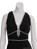 Andy/AN-ON2975/ワンピース/ミニドレス/キャバドレス/シンプル/ワンカラー/ノースリーブ/ビジューライン/バストシアー/フレア/Aライン