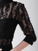 Andy/AN-ON2697/ワンピース/ミニドレス/レース/プリーツ/襟付き