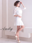 Andy/AN-ON2697/ワンピース/ミニドレス/レース/プリーツ/襟付き