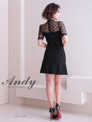 Andy/AN-ON2714/ワンピース/ミニドレス/ワンカラー/チュール/袖あり/るなさん着用