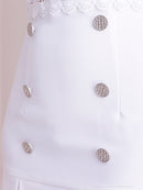 Andy/AN-ON2714/ワンピース/ミニドレス/ワンカラー/チュール/袖あり/るなさん着用