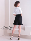 Andy/AN-ON2715/ワンピース/ミニドレス/ワンカラー/タイトワンピース/セットアップ風/ツートンカラー