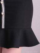 Andy/AN-ON2715/ワンピース/ミニドレス/ワンカラー/タイトワンピース/セットアップ風/ツートンカラー