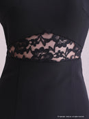 Andy/AN-ON2716/ワンピース/ミニドレス/キャバドレス/ワンカラー/レース/アシンメトリー/袖あり/五分袖/膝丈/タイトドレス