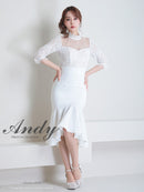 andy/AN-ON2734/ワンピース/キャバドレス/キャバ嬢/ミディアム丈/タイトワンピース/マーメイドスカート/袖あり