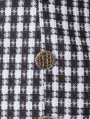 Andy/AN-ON2737/ワンピース/ミニドレス/キャバドレス/ツイード/切替/七分袖/長袖/袖あり/カットアウト/ボックスプリーツ