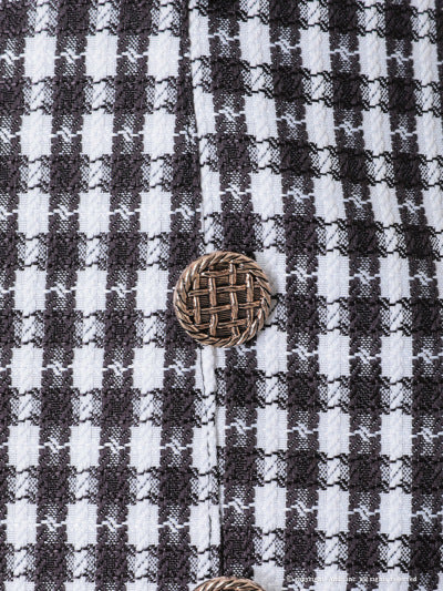 Andy/AN-ON2737/ワンピース/ミニドレス/キャバドレス/ツイード/切替/七分袖/長袖/袖あり/カットアウト/ボックスプリーツ