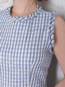 Andy/AN-ON2738/ワンピース/キャバドレス/Aライン/チェック柄/ツイード/フレア/プリーツ/スカート