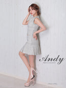 Andy/AN-ON2738/ワンピース/キャバドレス/Aライン/チェック柄/ツイード/フレア/プリーツ/スカート