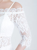 Andy/AN-ON2766/セットアップ/ミニドレス/ワンカラー/タイトワンピース/総レース/袖あり/両袖