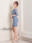 Andy/AN-ON2766/セットアップ/ミニドレス/ワンカラー/タイトワンピース/総レース/袖あり/両袖
