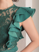 Andy/AN-ON2803/ワンピース/ミニドレス/バイカラー/キャバドレス/フレアスカート/切替ワンピース/フリル/レース