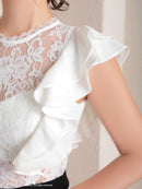 Andy/AN-ON2803/ワンピース/ミニドレス/バイカラー/キャバドレス/フレアスカート/切替ワンピース/フリル/レース