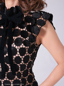 Andy/AN-ON2807/ワンピース/ミニドレス/タイトワンピース/総レース/サークル柄/ハイネック