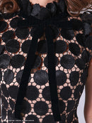 Andy/AN-ON2807/ワンピース/ミニドレス/タイトワンピース/総レース/サークル柄/ハイネック