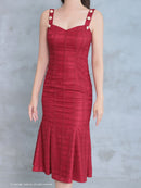 Andy/AN-ON2814/ワンピース/ドレス/チェック柄/レース/ミディアム丈/ゴールドボタン