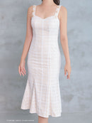 Andy/AN-ON2814/ワンピース/ドレス/チェック柄/レース/ミディアム丈/ゴールドボタン